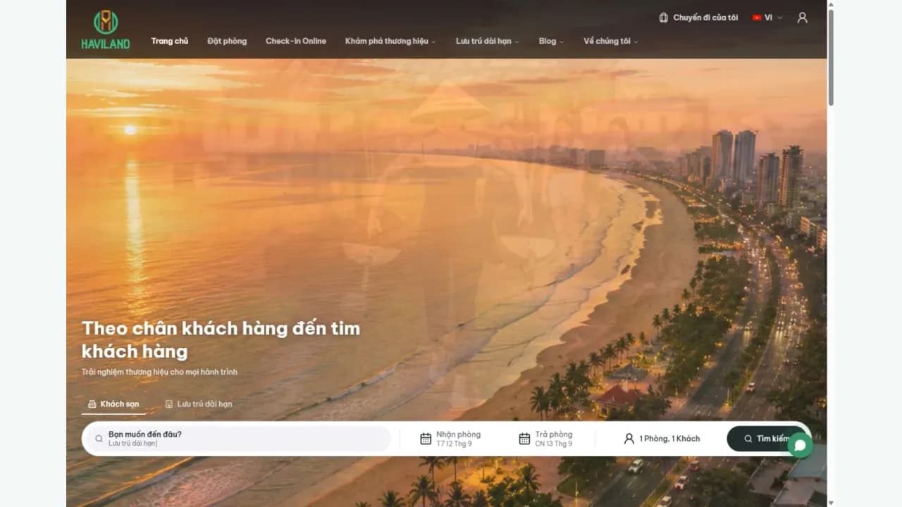 Trang chủ website Haviland House do Cyno thiết kế