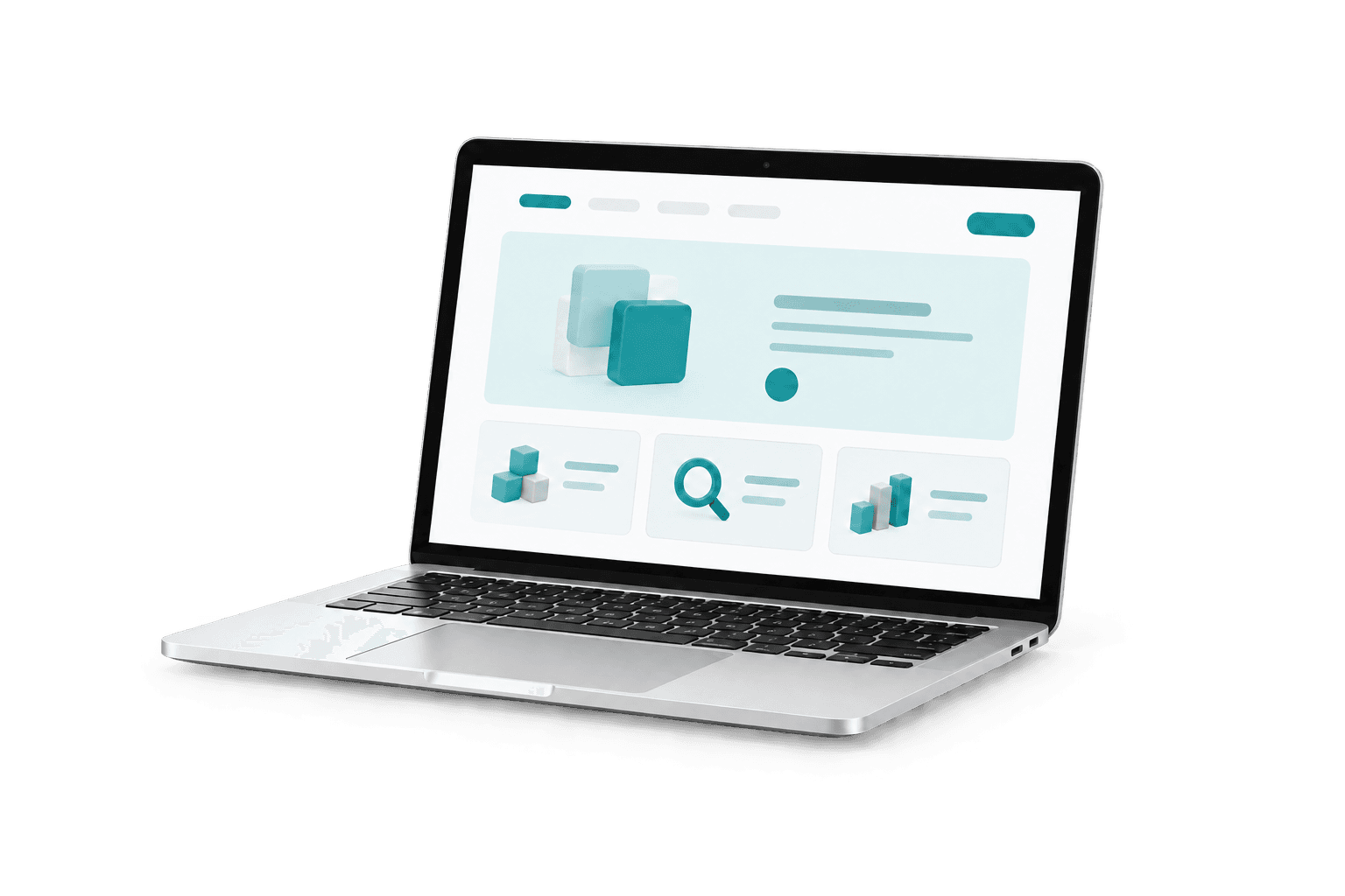 Minh họa website trên máy tính và điện thoại với luồng tìm hiểu dịch vụ, liên hệ