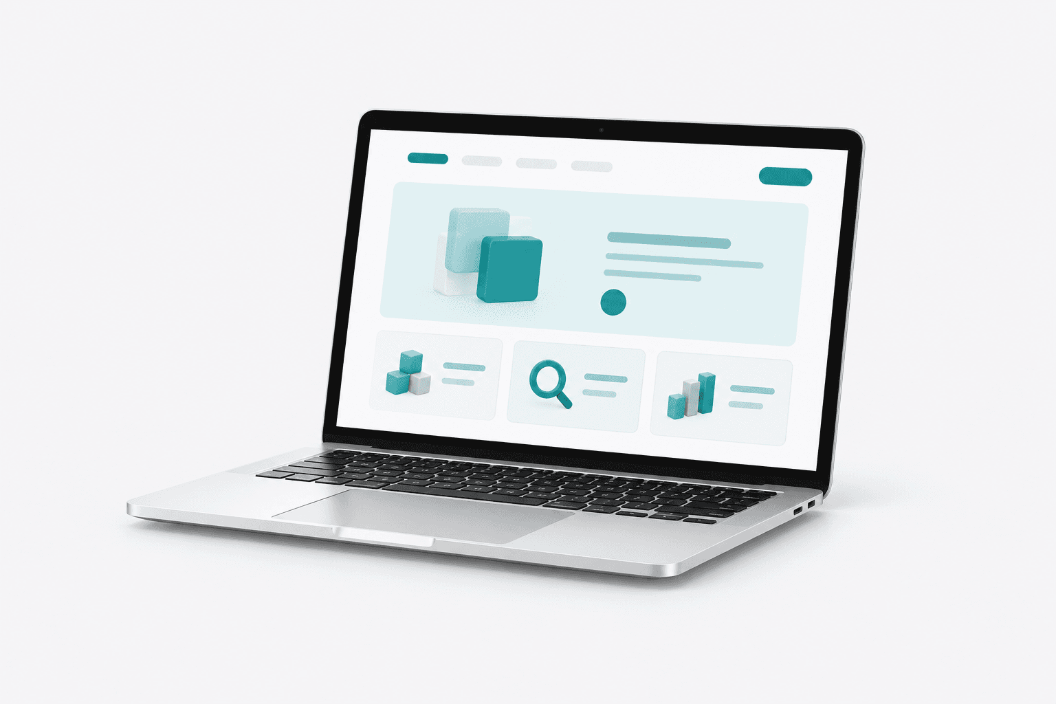 Minh họa website trên máy tính và điện thoại với luồng tìm hiểu dịch vụ, liên hệ