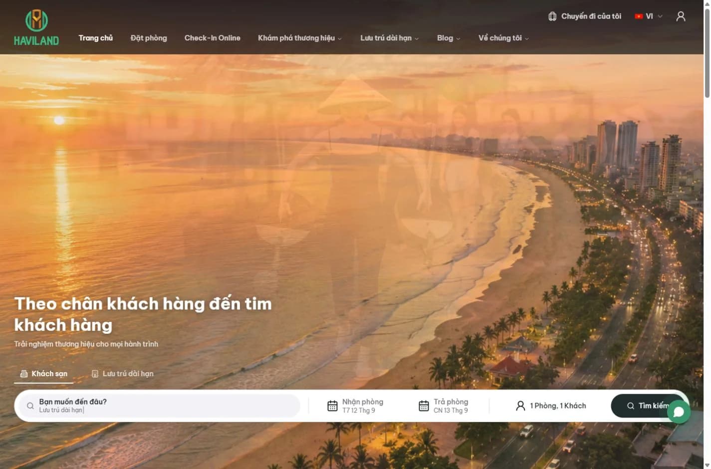 Trang chủ website Haviland House do Cyno thiết kế