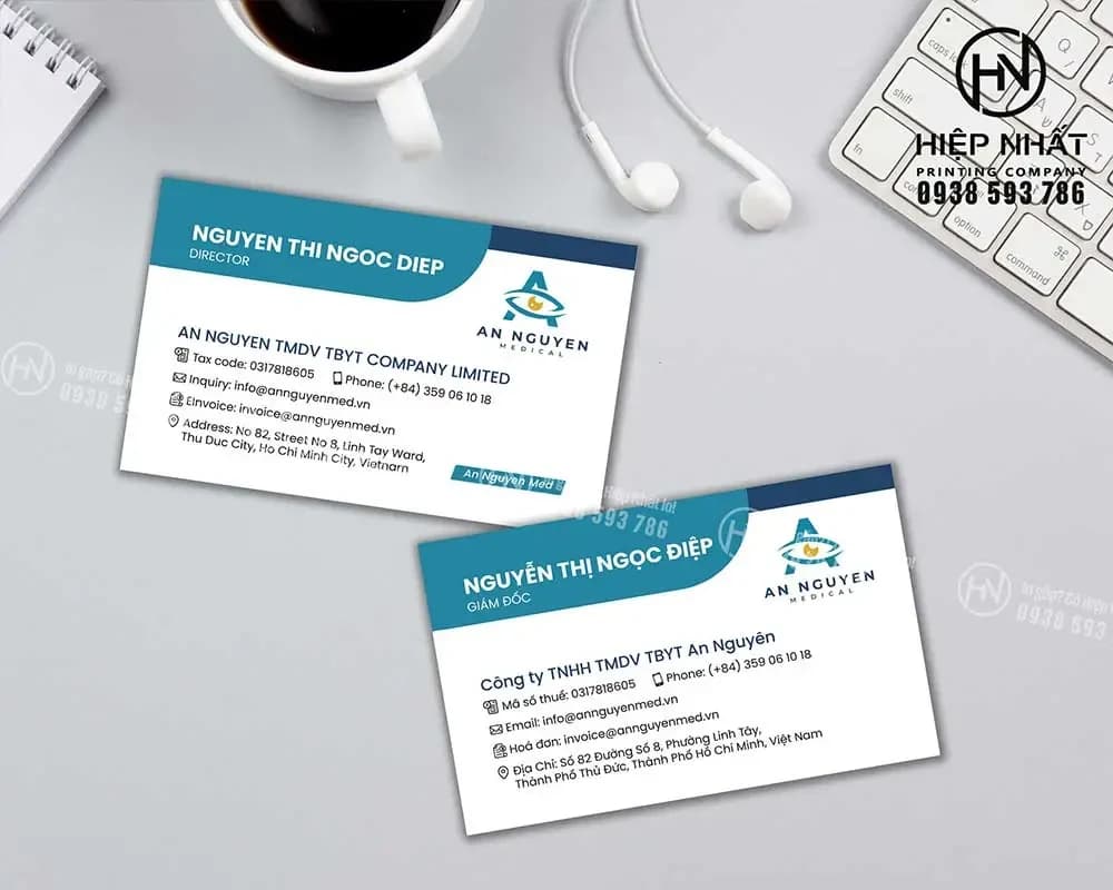 Mẫu card visit trên website In Hiệp Nhất
