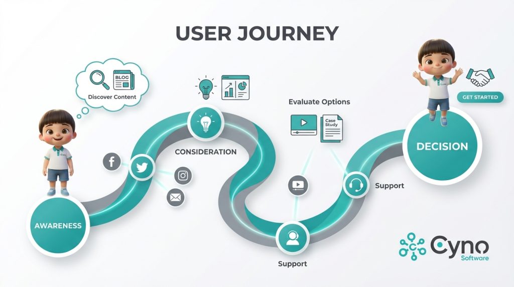 Content Map dẫn dắt hành trình người dùng từ TOFU đến BOFU