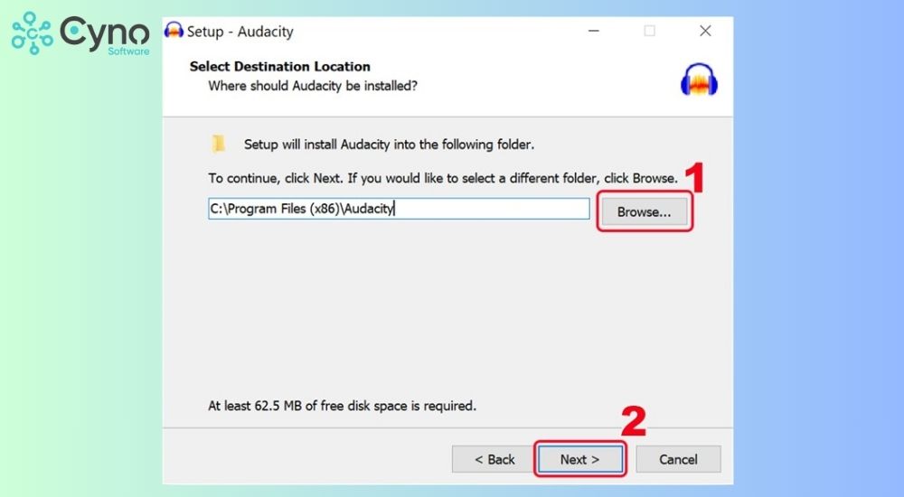 cài đặt phần mềm Audacity
