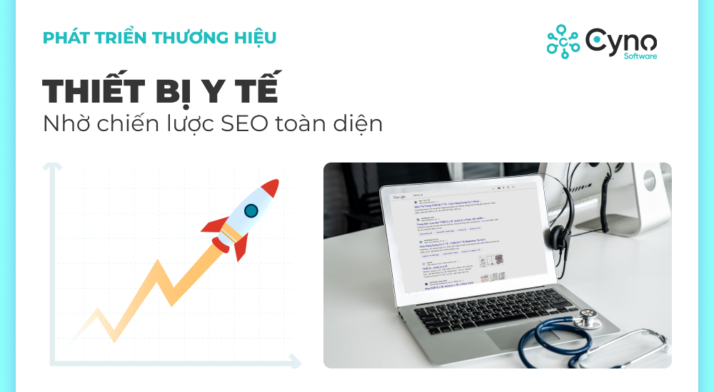 Website thiết bị y tế hiển thị trên Google Cyno