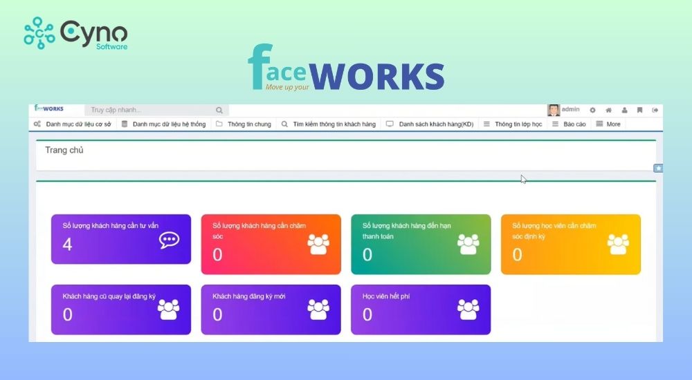 Phần mềm quản lý trung tâm du học Faceworks