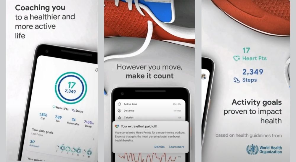 Đếm bước chân Google Fit