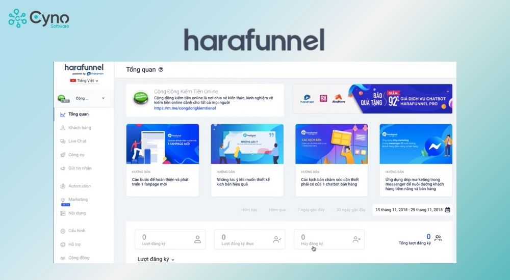 Nền tảng chatbot Harafunnel