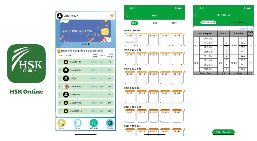 app luyện Thi HSK