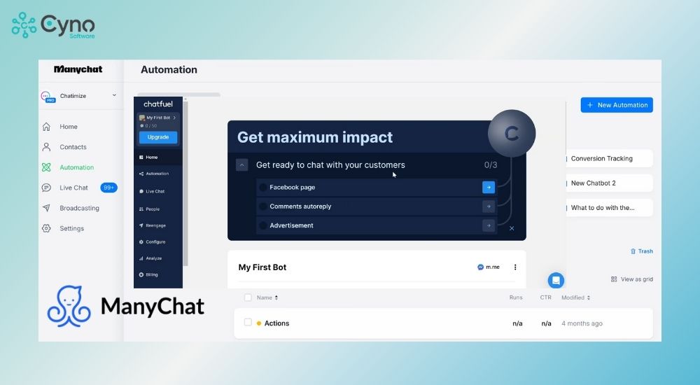 Công cụ chatbot ManyChat
