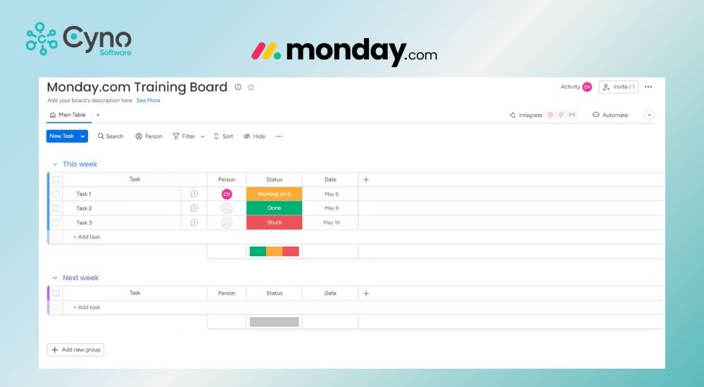 Phần mềm quản lý dự án khách hàng Monday.com
