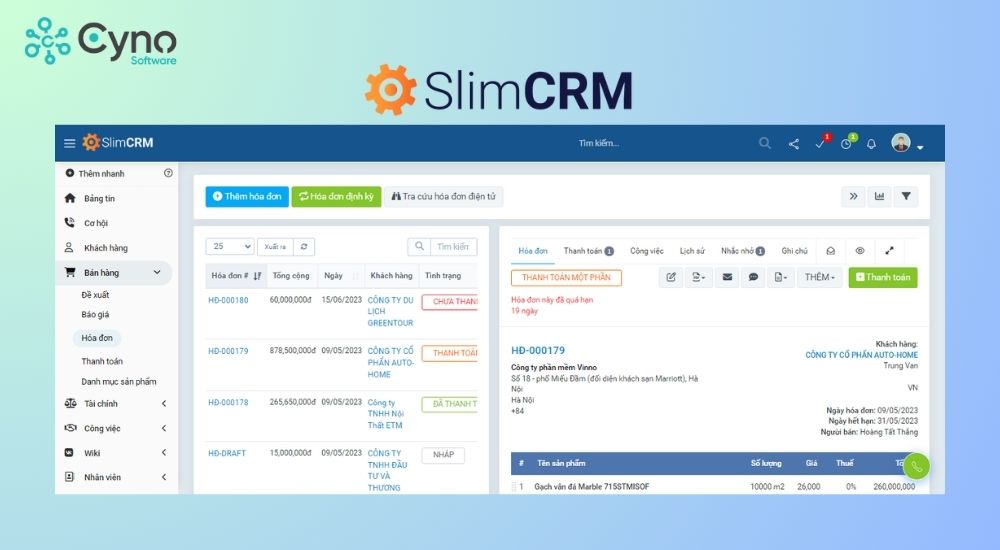 Hệ thống quản lý SlimCRM