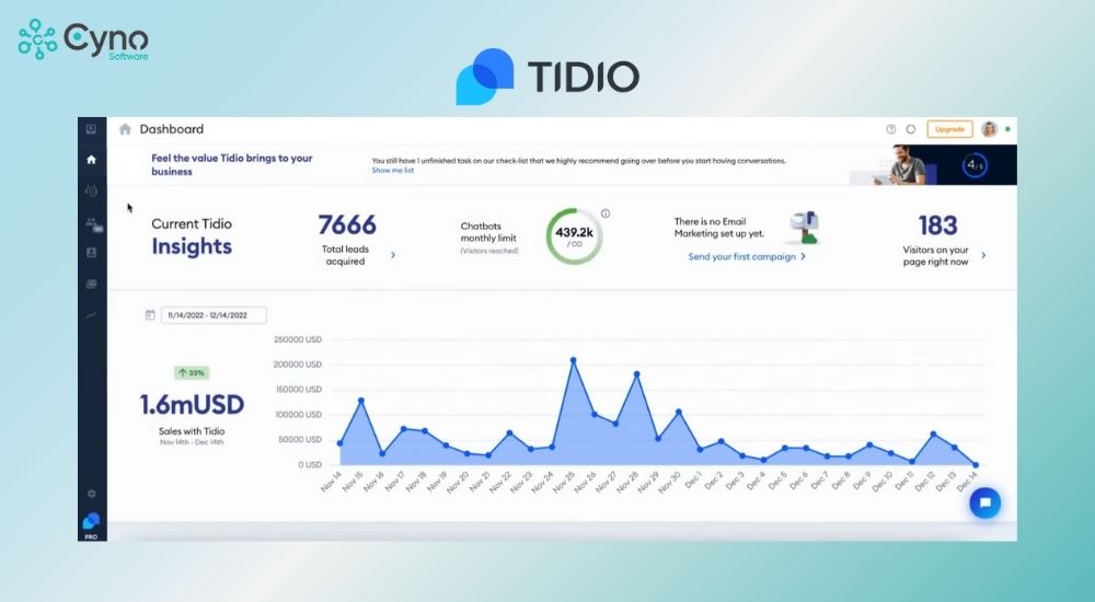 Công cụ chatbot Tidio