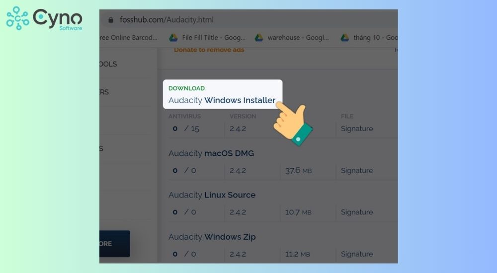 cách cài đặt phần mềm Audacity