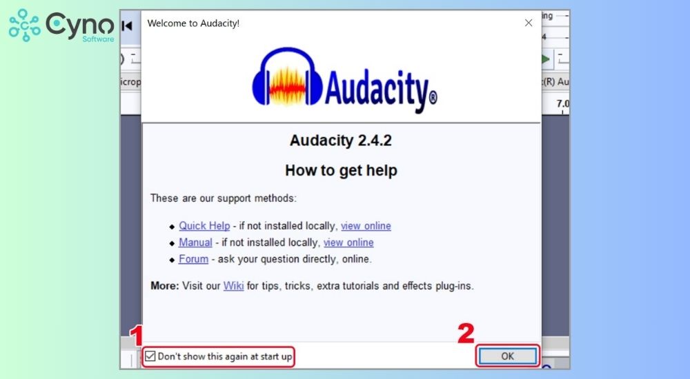 cài đặt audacity