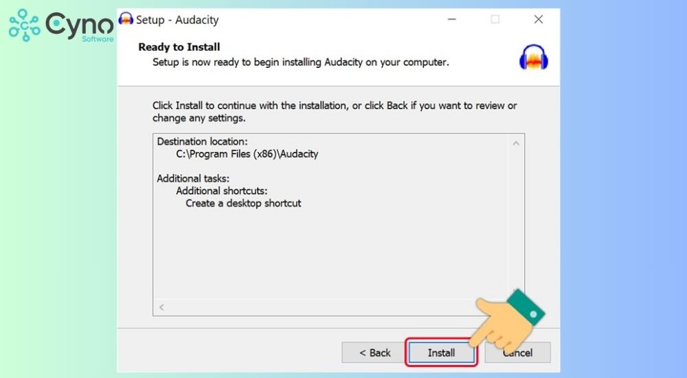 cài đặt Audacity