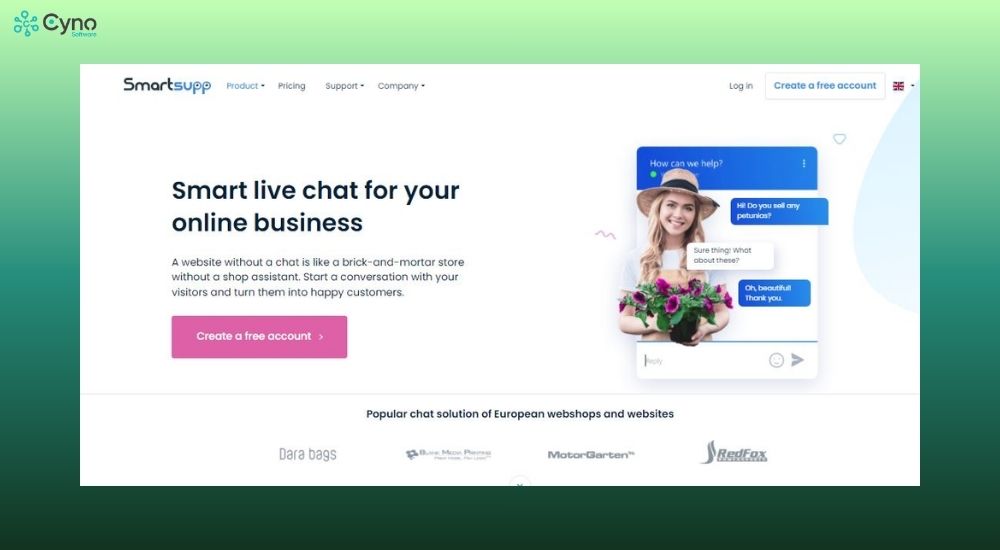 ứng dụng live chat miễn phí Smartsupp