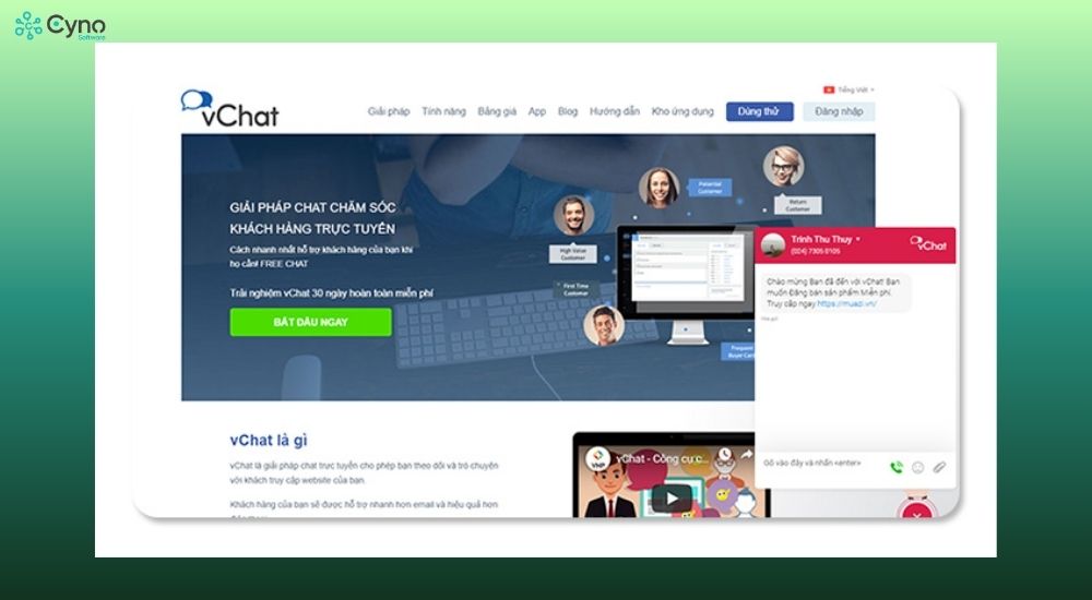 công cụ live chat vChat