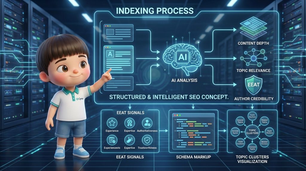 Giai đoạn index giúp Google hiểu nội dung chủ đề và tác giả bài viết