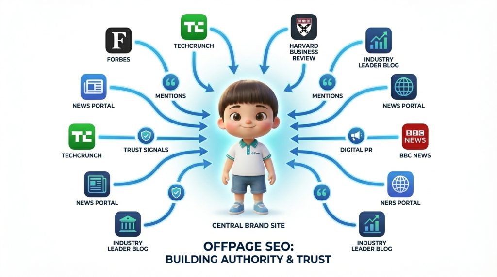 SEO Offpage xây dựng độ tin cậy thông qua backlink và tín hiệu thương hiệu