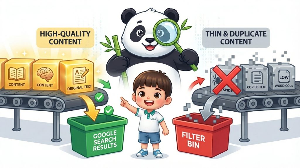 Thuật toán Panda của Google đánh giá chất lượng nội dung trong SEO