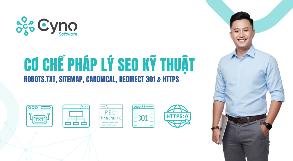 Cơ Chế Pháp Lý SEO Kỹ Thuật: robots.txt, Sitemap, Canonical, Redirect 301 & HTTPS