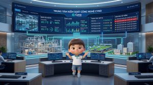 Hình ảnh minh họa hệ thống IoT giúp doanh nghiệp giám sát dữ liệu, thiết bị và vận hành thông minh theo thời gian thực.